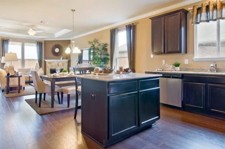 Photo of Centex model home with same floor plan, not of actual home listed.