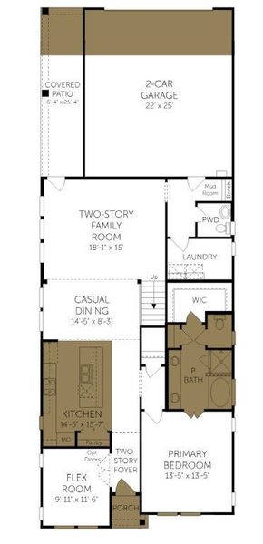 2D floor plan layout of this home in Landmark, Denton, TX (Image 4).
