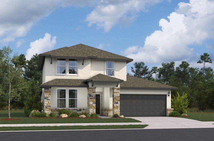 Representative exterior photo of a completed home built from the Salado by Beazer Homes in Veranda: Premier, San Antonio, TX (Image 6).