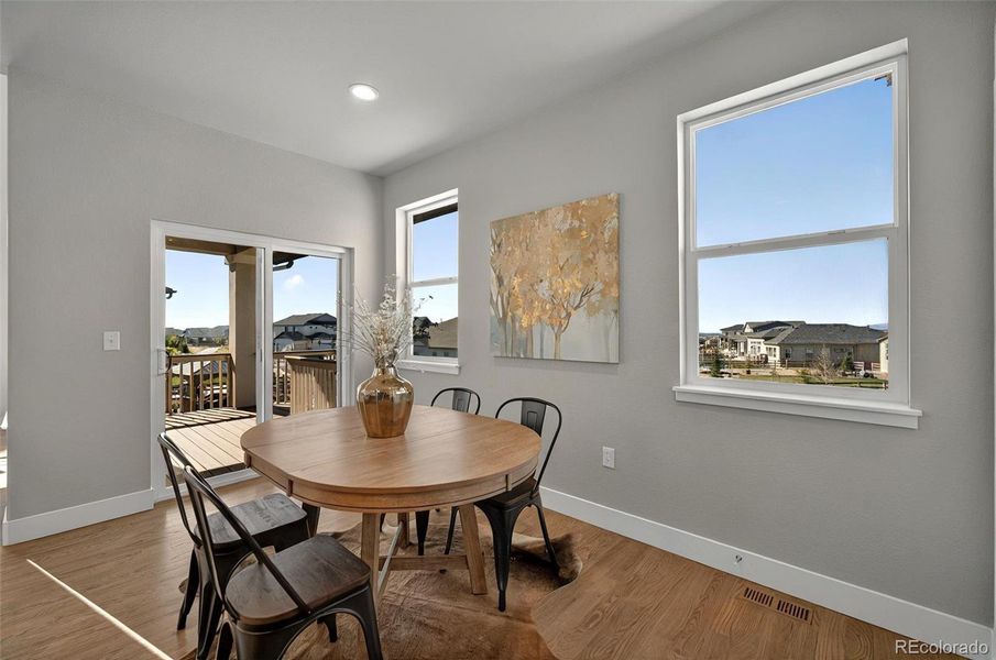 Furnished interior view inside a new home in , Colorado Springs (Image 5). Furnished interior view inside a new home in , Colorado Springs (Image 5).