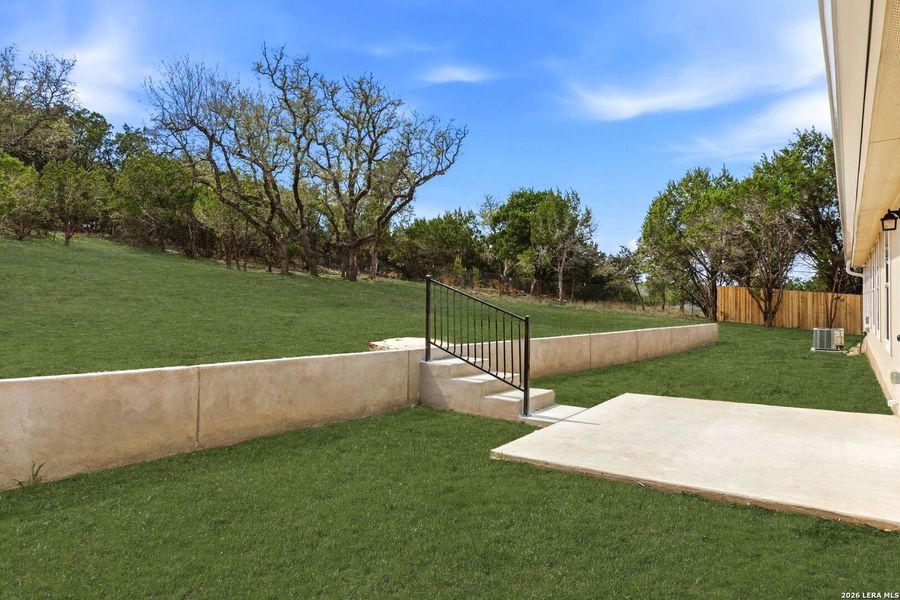 Exterior details and patio area of a home in , Fischer (Image 34).