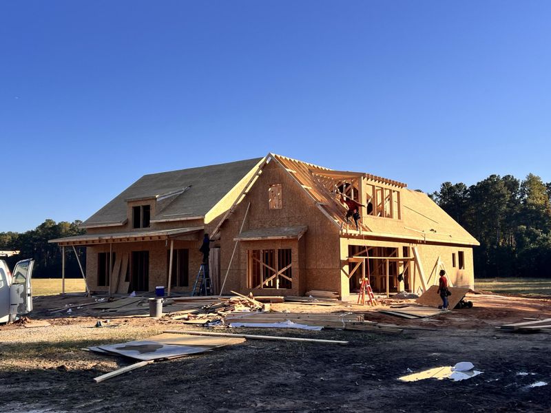 In-progress construction of a new home in , Summerville, SC (Image 1).