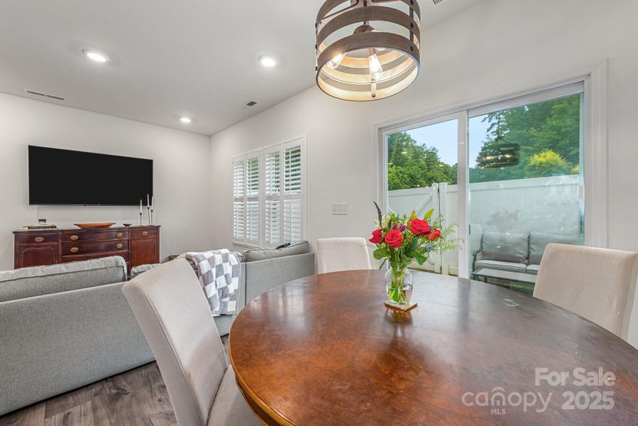 Dining area/patio/living area view