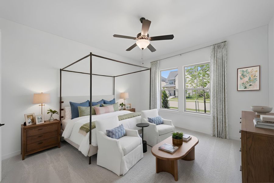 Furnished interior view inside a new home in Light Farms Brenham - 40' Lots, Celina (Image 18). Furnished interior view inside a new home in Light Farms Brenham - 40' Lots, Celina (Image 18).