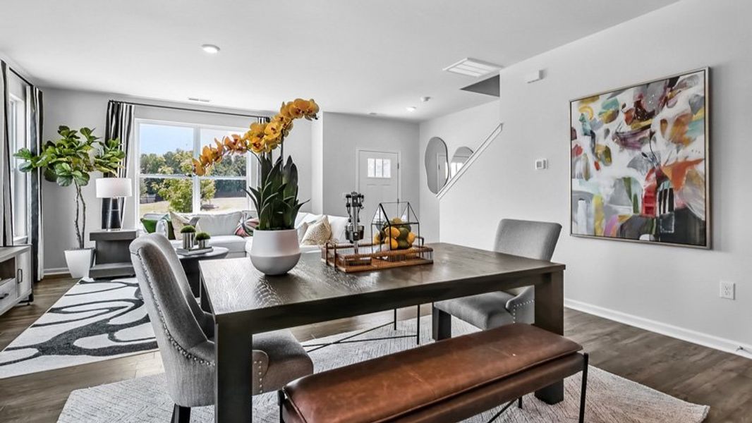 Representative furnished interior of a home built from the Collin by D.R. Horton in The Townes at Anderson Farm, Wendell (Image 14).