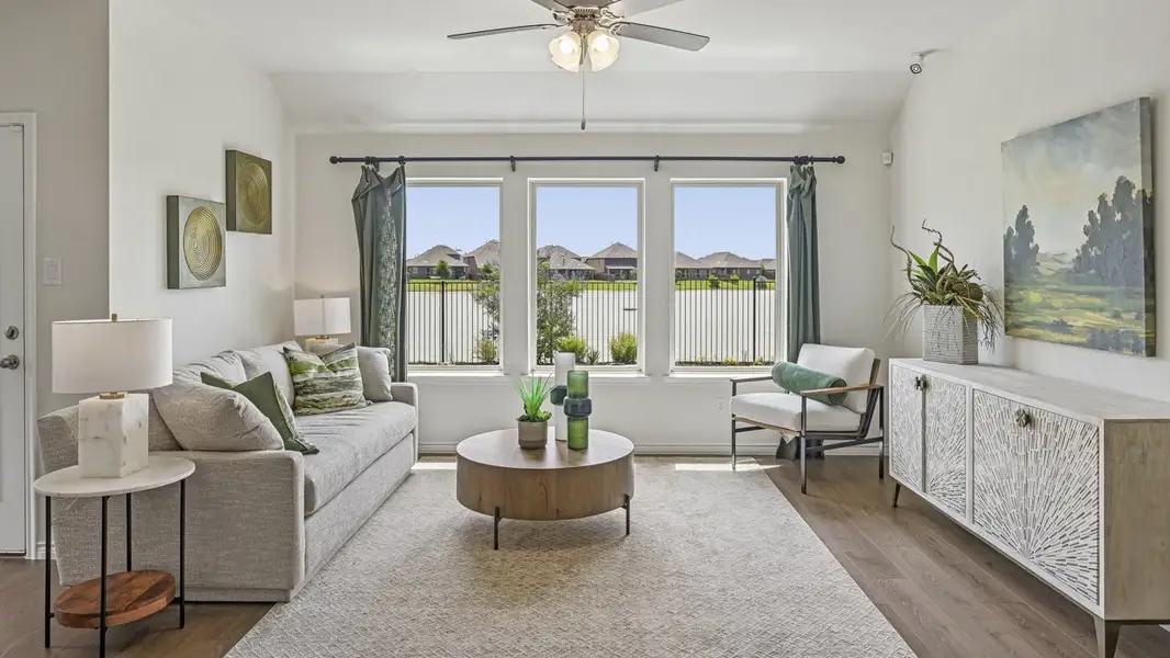 Furnished interior view inside a new home in Silverado, Aubrey (Image 4). Furnished interior view inside a new home in Silverado, Aubrey (Image 4).