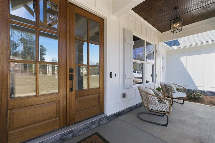 Exterior details and patio area of a home in , Ball Ground (Image 4).