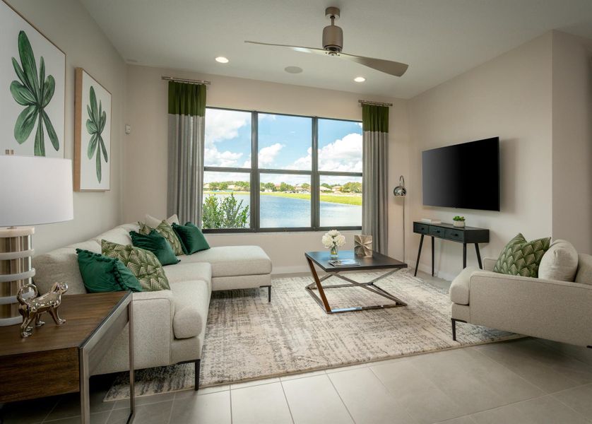 Furnished interior view inside a new home in Forest – Townhomes, Lake Worth (Image 3). Furnished interior view inside a new home in Forest – Townhomes, Lake Worth (Image 3).