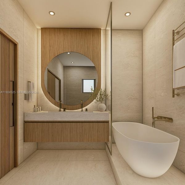 Furnished interior view inside a new home in , Hollywood (Image 17).