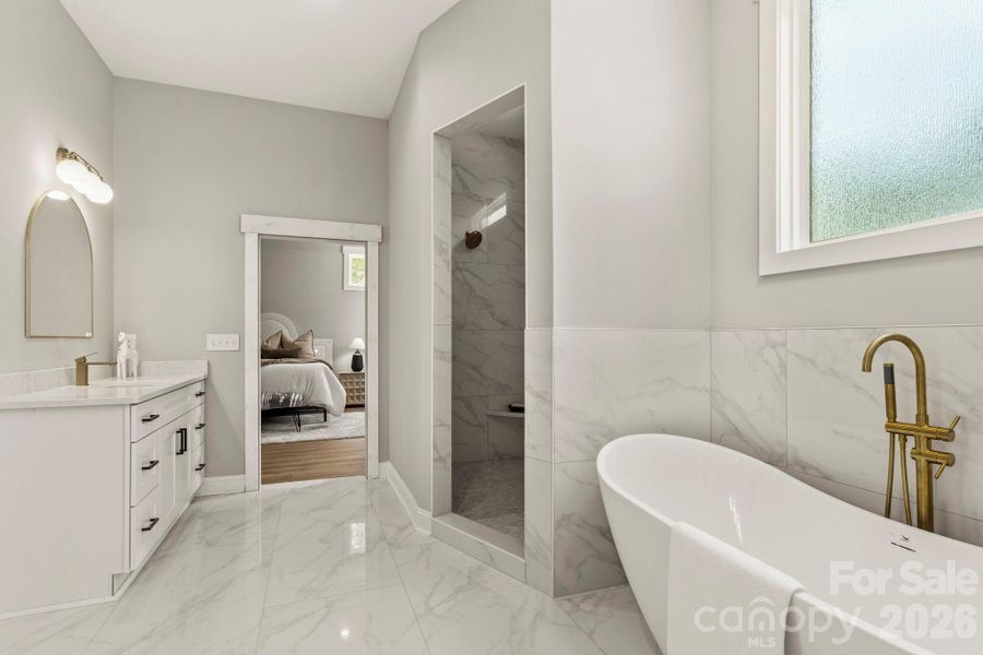 Furnished interior view inside a new home in , Clover (Image 12).