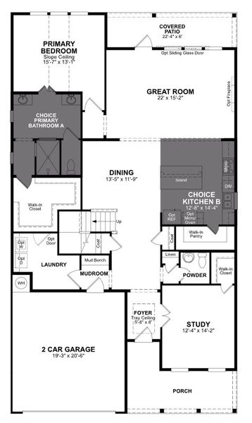 2D floor plan layout of this home in Parklands Estates, Schertz, TX (Image 2). 2D floor plan layout of this home in Parklands Estates, Schertz, TX (Image 2).