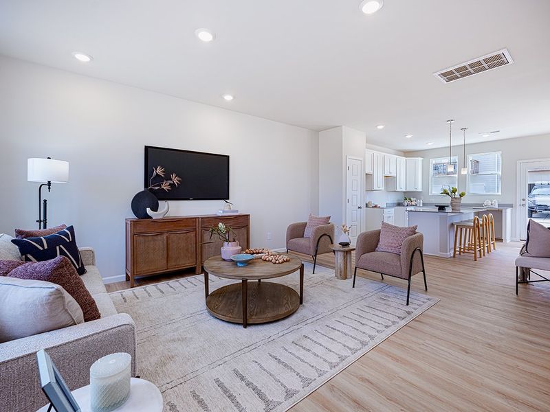 Representative furnished interior of a home built from the Gaston by Brookline Homes in The Crossing at Cramerton Mills, Gastonia (Image 11).