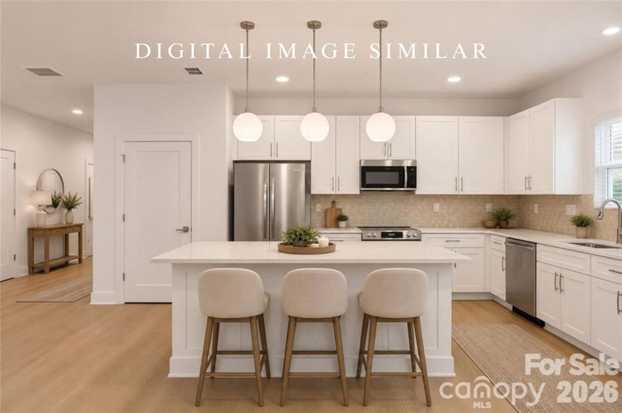 Furnished interior view inside a new home in , Charlotte (Image 18).