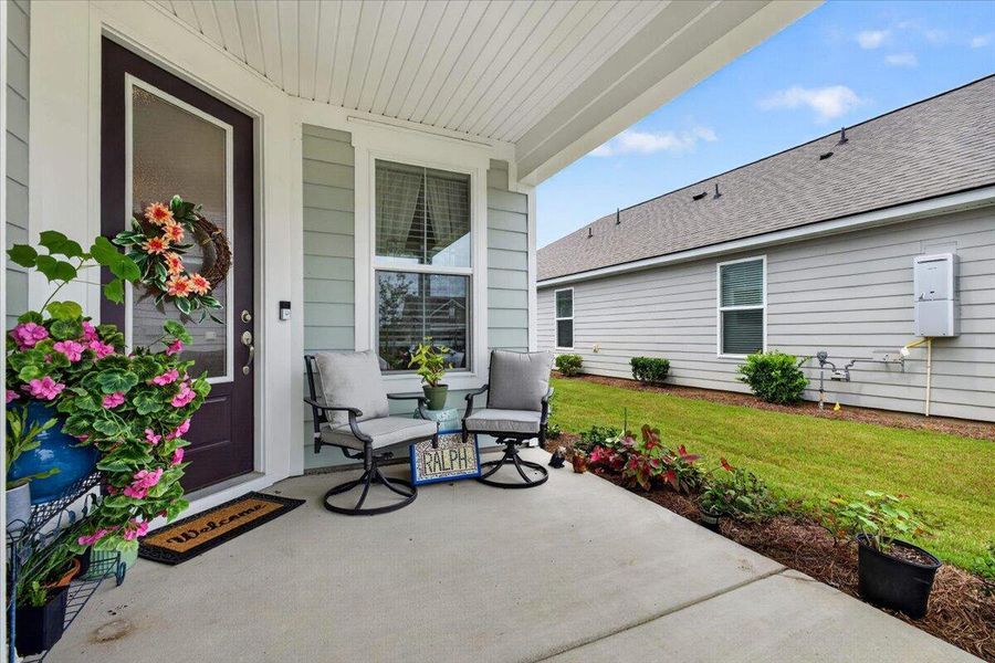 Exterior details and patio area of a home in Del Webb Charleston at Nexton, Summerville (Image 25).