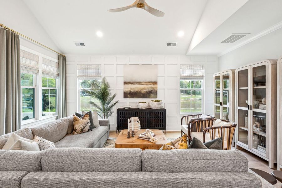 Furnished interior view inside a new home in Sweetgrass Station, Summerville (Image 20). Furnished interior view inside a new home in Sweetgrass Station, Summerville (Image 20).