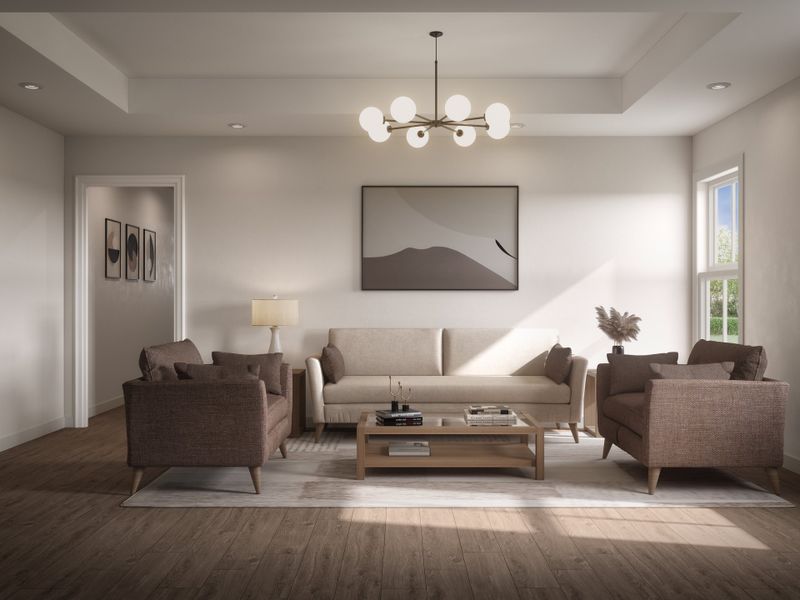 Wellington | DSLD Homes | Floorplan | Living Room Rendering