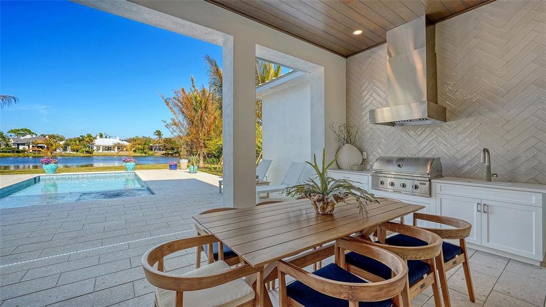 Exterior details and patio area of a home in , Sarasota (Image 24).