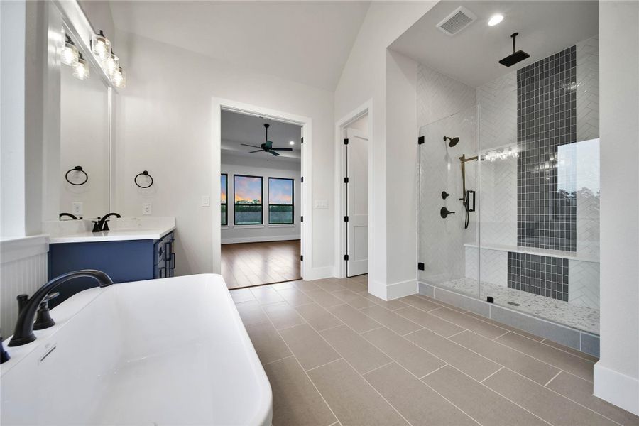 Furnished interior view inside a new home in High Meadow Estates, New Waverly (Image 8).