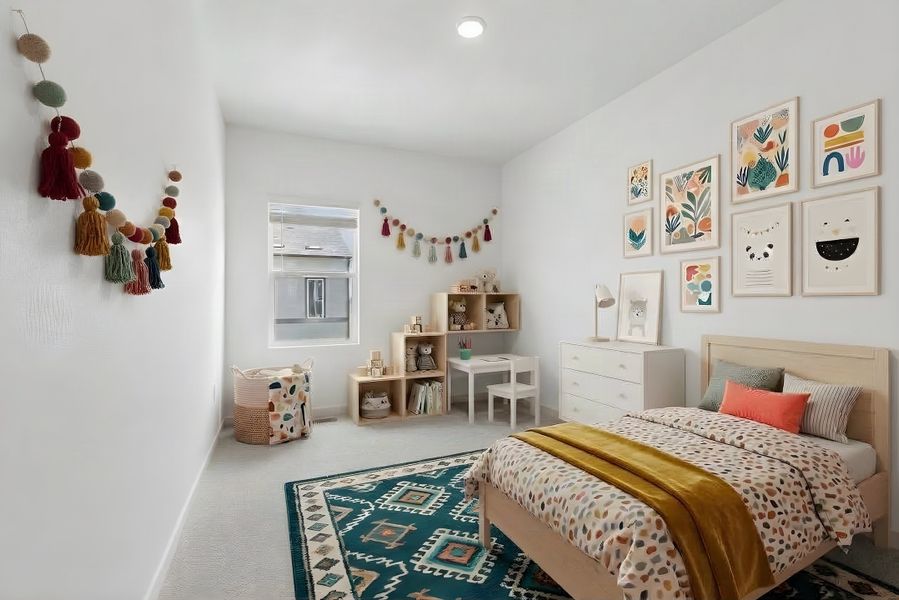 Furnished interior view inside a new home in Baseline Peaks Collection, Broomfield (Image 6).