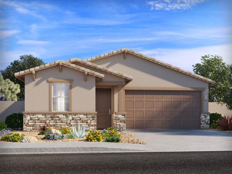 Representative exterior photo of a completed home built from the Topaz by Meritage Homes in Entrada Del Toro, Sahuarita, AZ (Image 14). Representative exterior photo of a completed home built from the Topaz by Meritage Homes in Entrada Del Toro, Sahuarita, AZ (Image 14).
