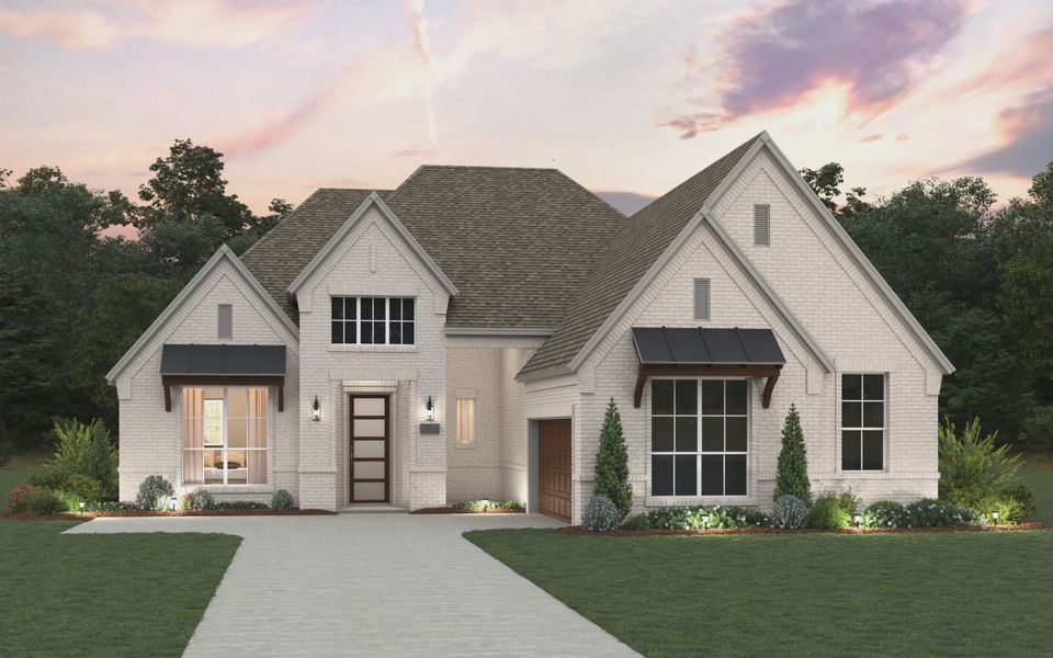 Representative exterior photo of a completed home built from the Alpine II by Chesmar Homes in The Grove Frisco, Frisco, TX (Image 4).