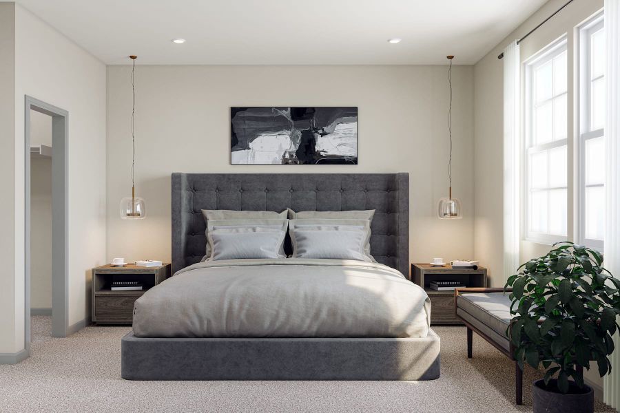 Representative furnished interior of a home built from the M by Tri Pointe Homes in Candelas Townhomes, Arvada (Image 18).