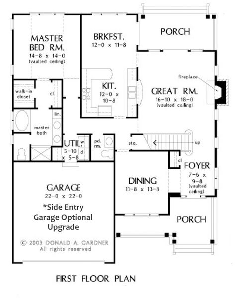 2D floor plan layout for the The Dayton by Bamford and Company in Rowland Springs, Cartersville, GA (Image 4).
