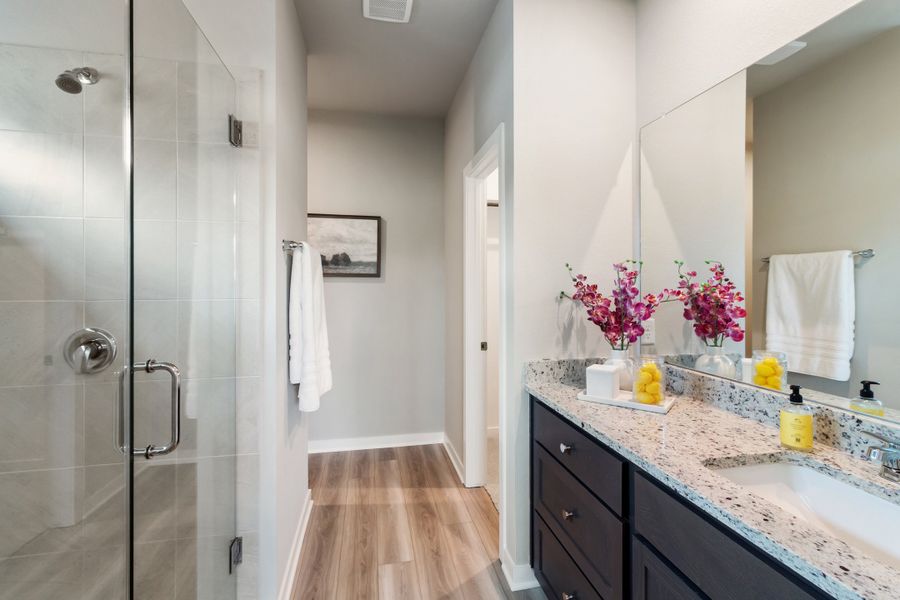 Representative furnished interior of a home built from the Frio by Omega Builders in Hillside Village, Temple (Image 11).