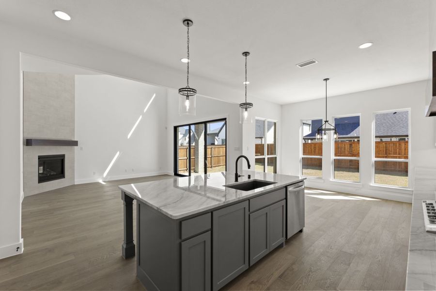 Furnished interior view inside a new home in Estates at Rockhill, Frisco (Image 8).