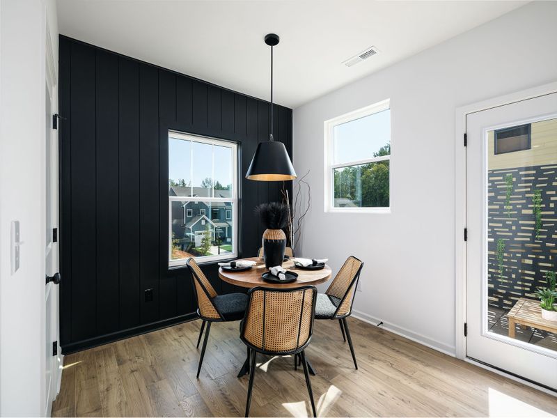 Furnished interior view inside a new home in Village at Reedy Creek Townhomes, Charlotte (Image 5).