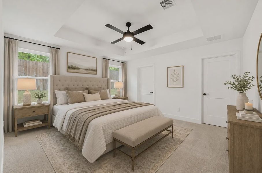 Furnished interior view inside a new home in Stonebrooke, Conroe (Image 6).