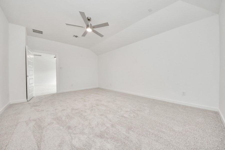 Secondary bedroom features plush carpeting, large windows that let in plenty of natural light, bright paint, and spacious closets. Secondary bedroom features plush carpeting, large windows that let in plenty of natural light, bright paint, and spacious closets.
