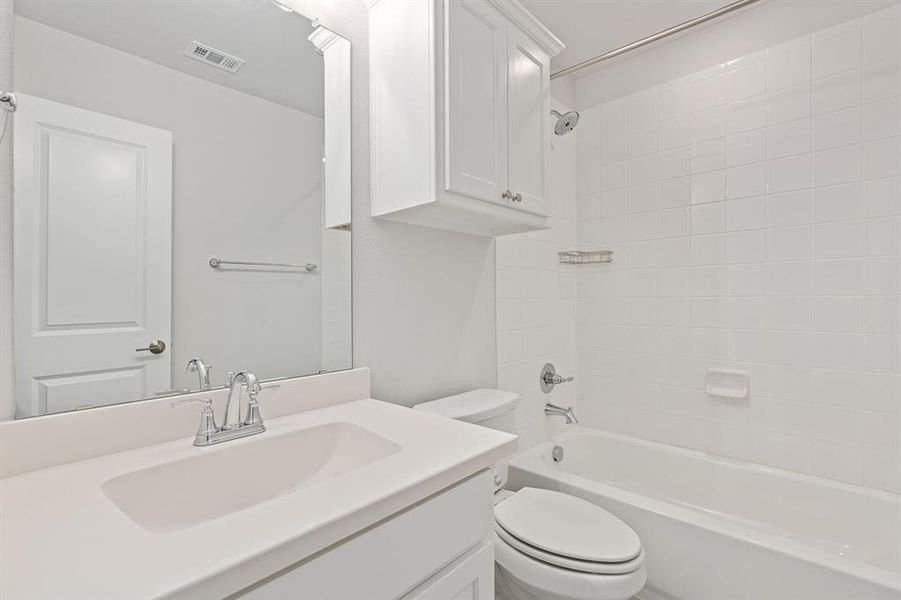 Full bathroom with  shower / bath combo