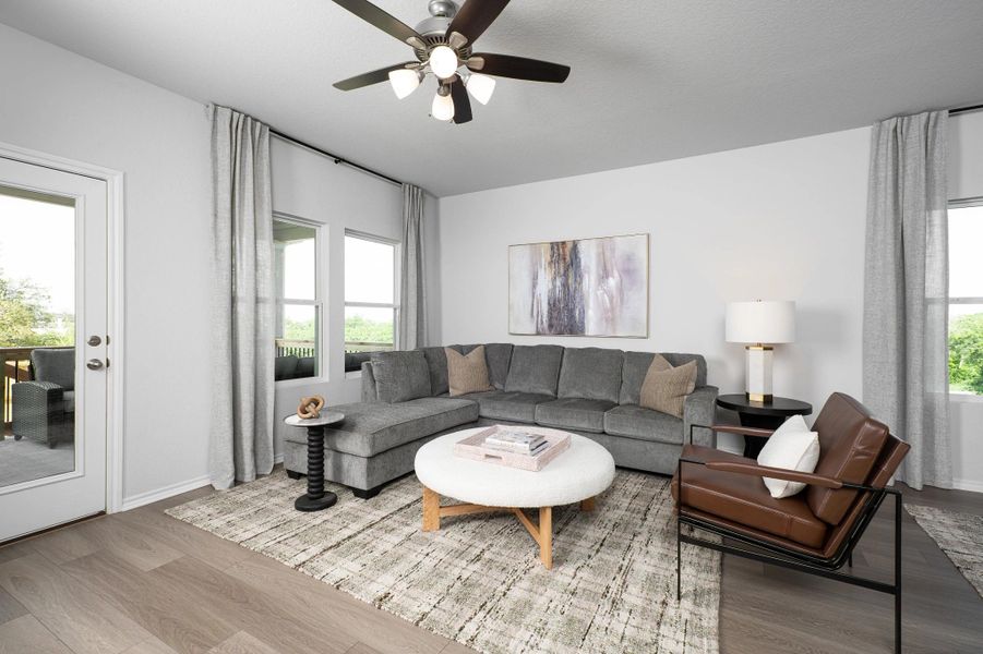 Representative furnished interior of a home built from the Alyssa by Ashton Woods in Hennersby Hollow, San Antonio (Image 15).