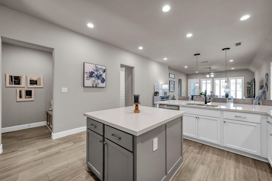 Furnished interior view inside a new home in Grand Central Park 45', Conroe (Image 32).