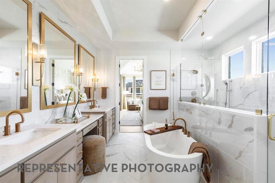 Furnished interior view inside a new home in The Parks at Wilson Creek, Celina (Image 8). Furnished interior view inside a new home in The Parks at Wilson Creek, Celina (Image 8).