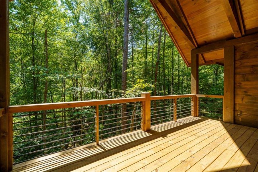 Exterior details and patio area of a home in , Cherry Log (Image 23).