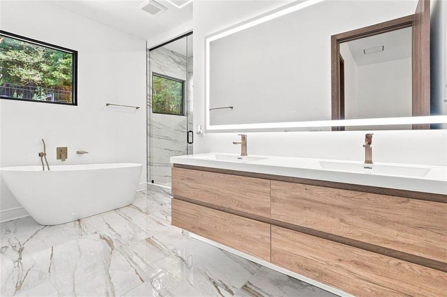 Furnished interior view inside a new home in , Atlanta (Image 20).