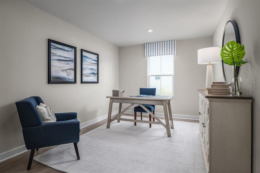 Furnished interior view inside a new home in Reidville Town Center Cottages, Duncan (Image 12).