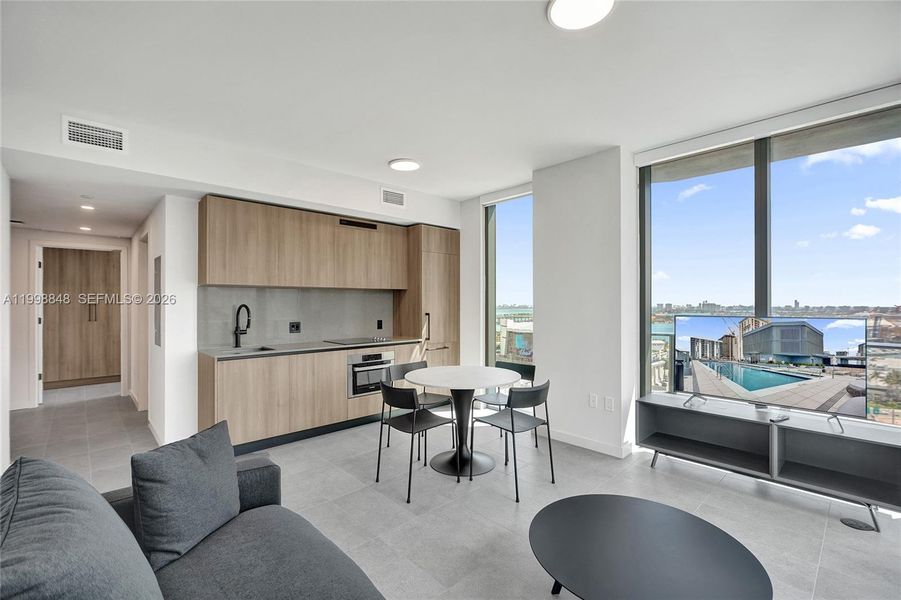 Furnished interior view inside a new home in , Miami (Image 8). Furnished interior view inside a new home in , Miami (Image 8).