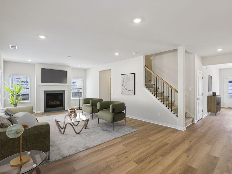 Furnished interior view inside a new home in Westmont Preserve, Powder Springs (Image 4).