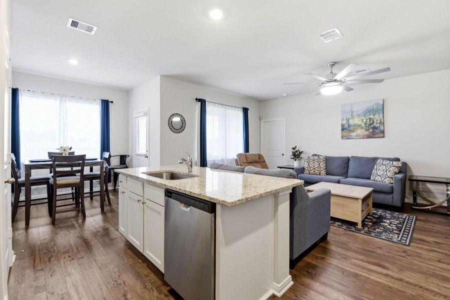 Furnished interior view inside a new home in Vacek Country Meadows, Richmond (Image 17).