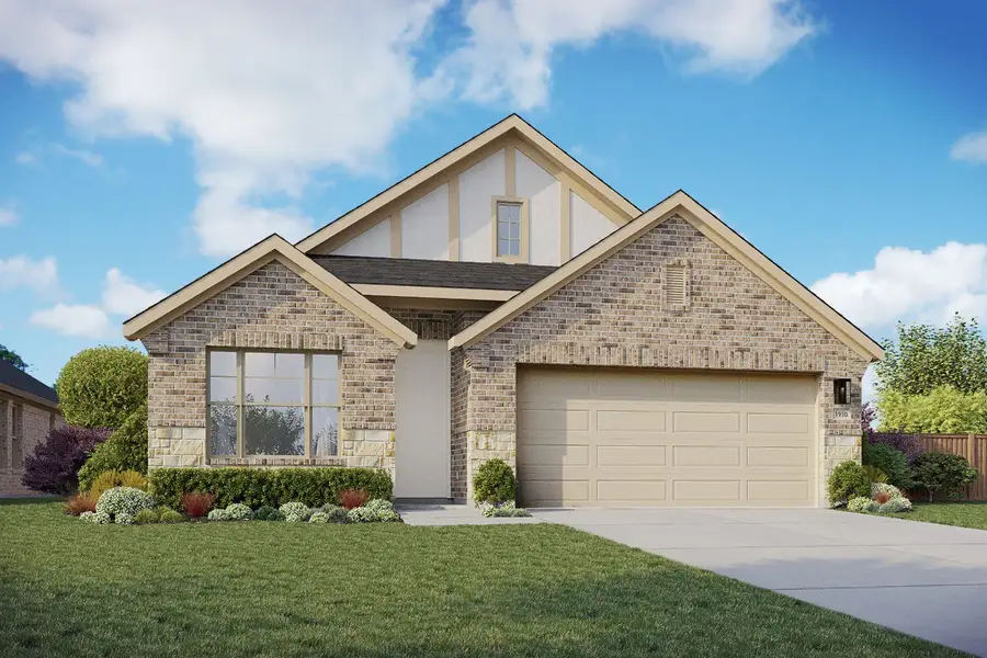 2D floor plan layout for the Maldives by DRB Homes in Meyer Ranch - Enclave, New Braunfels, TX (Image 5).