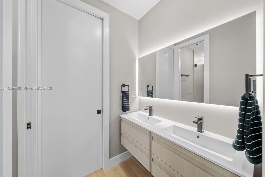 Furnished interior view inside a new home in , Miami (Image 16).