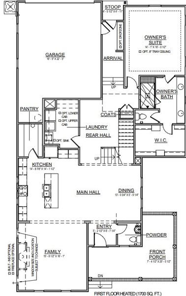 2D floor plan layout for the Tanner 2554L by Saussy Burbank in The River District, Charlotte, NC (Image 3).