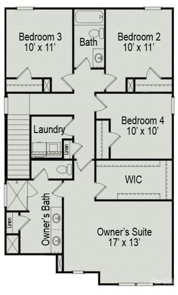 2D floor plan layout of this home in Catawba Trace, Catawba, NC (Image 3).