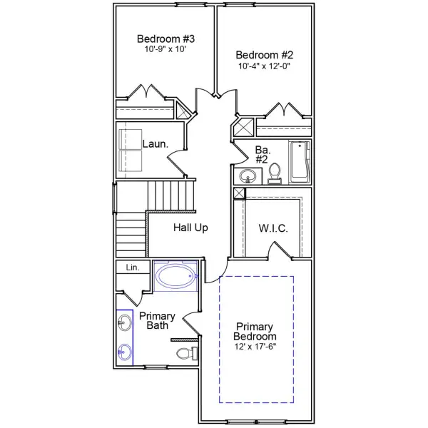 2D floor plan layout of this home in Killians Crossing, Blythewood, SC (Image 3).