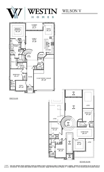 2D floor plan layout of this home in The George, Richmond, TX (Image 4).
