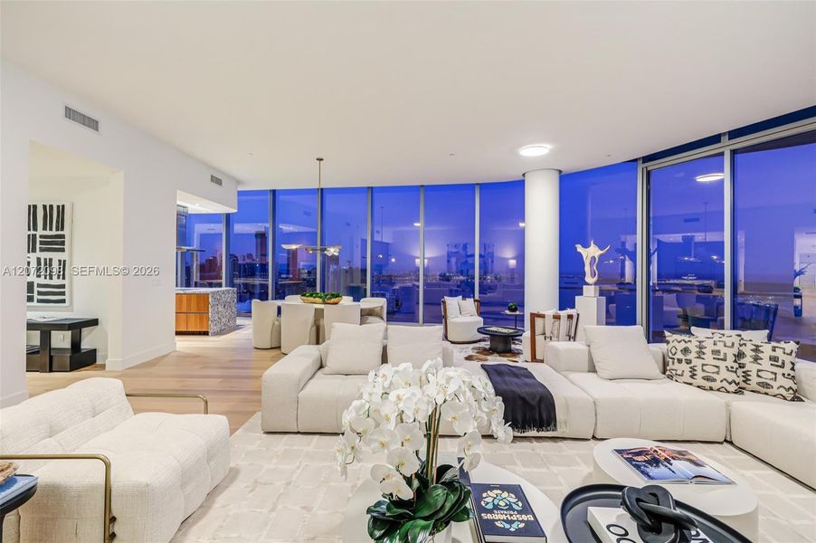 Furnished interior view inside a new home in , Miami (Image 36).