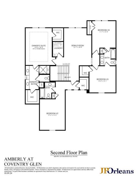 2D floor plan layout of this home in Coventry Glen, Huntersville, NC (Image 3).